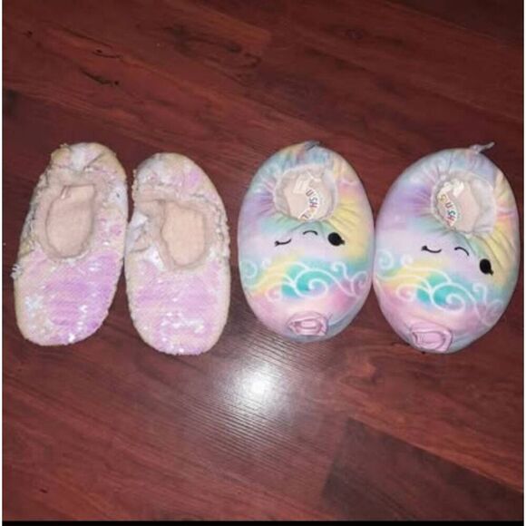 Squishmallows Other - Girls Squishmallow Slippers & Sequin Slippers Size 13-1